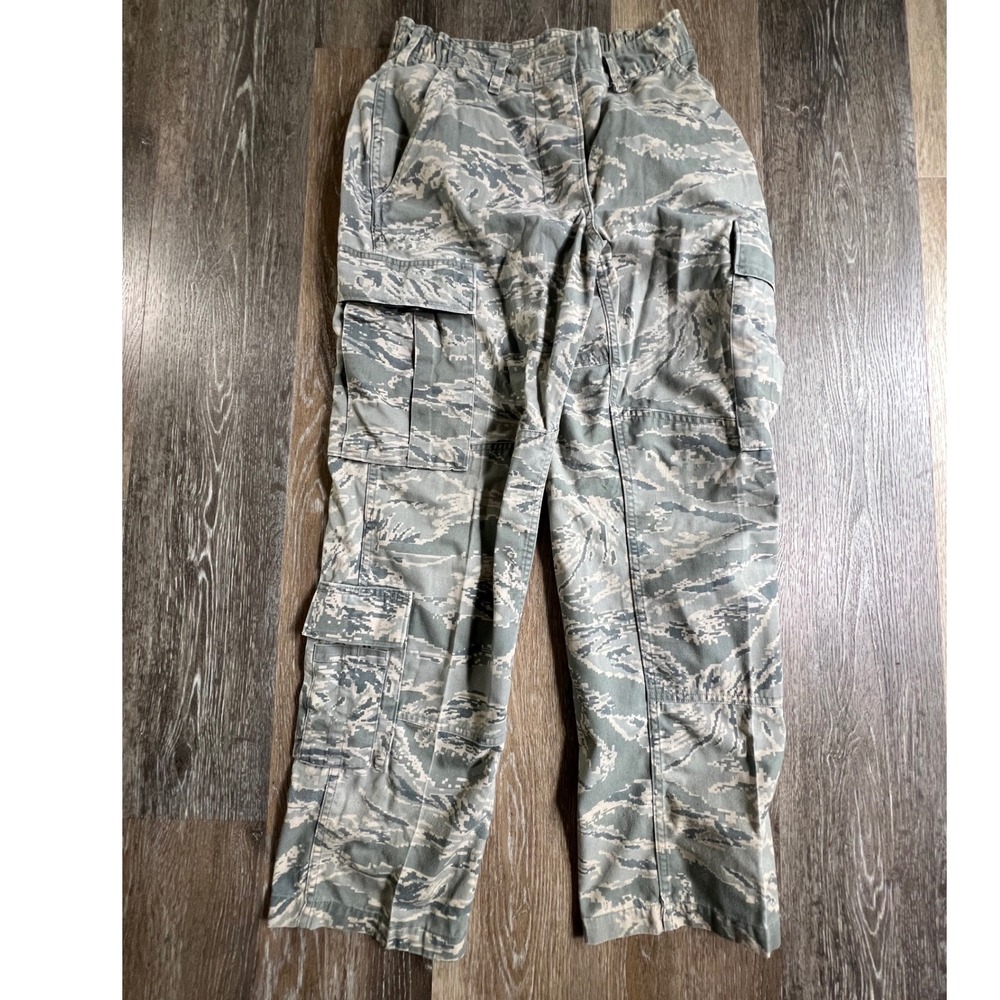 Military Cargo Pants Mens 28" Grey Digital Tiger Stripe Camo Tactical Utility